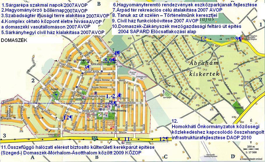 domaszék térkép Délinapfény Leader Akciócsoport domaszék térkép